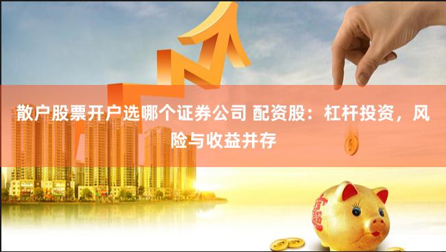 散户股票开户选哪个证券公司 配资股：杠杆投资，风险与收益并存